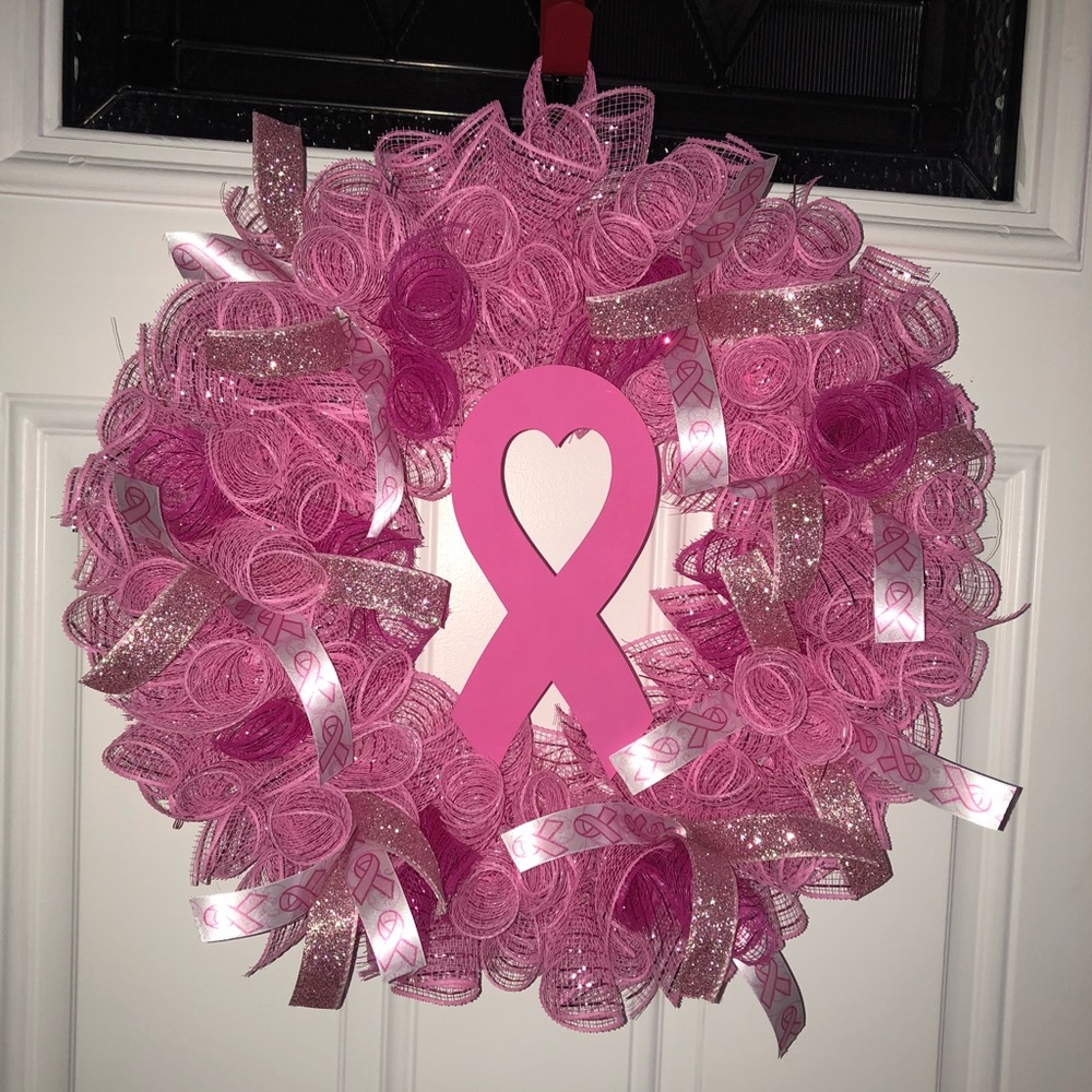 Breast Cancer Awareness Wreath
